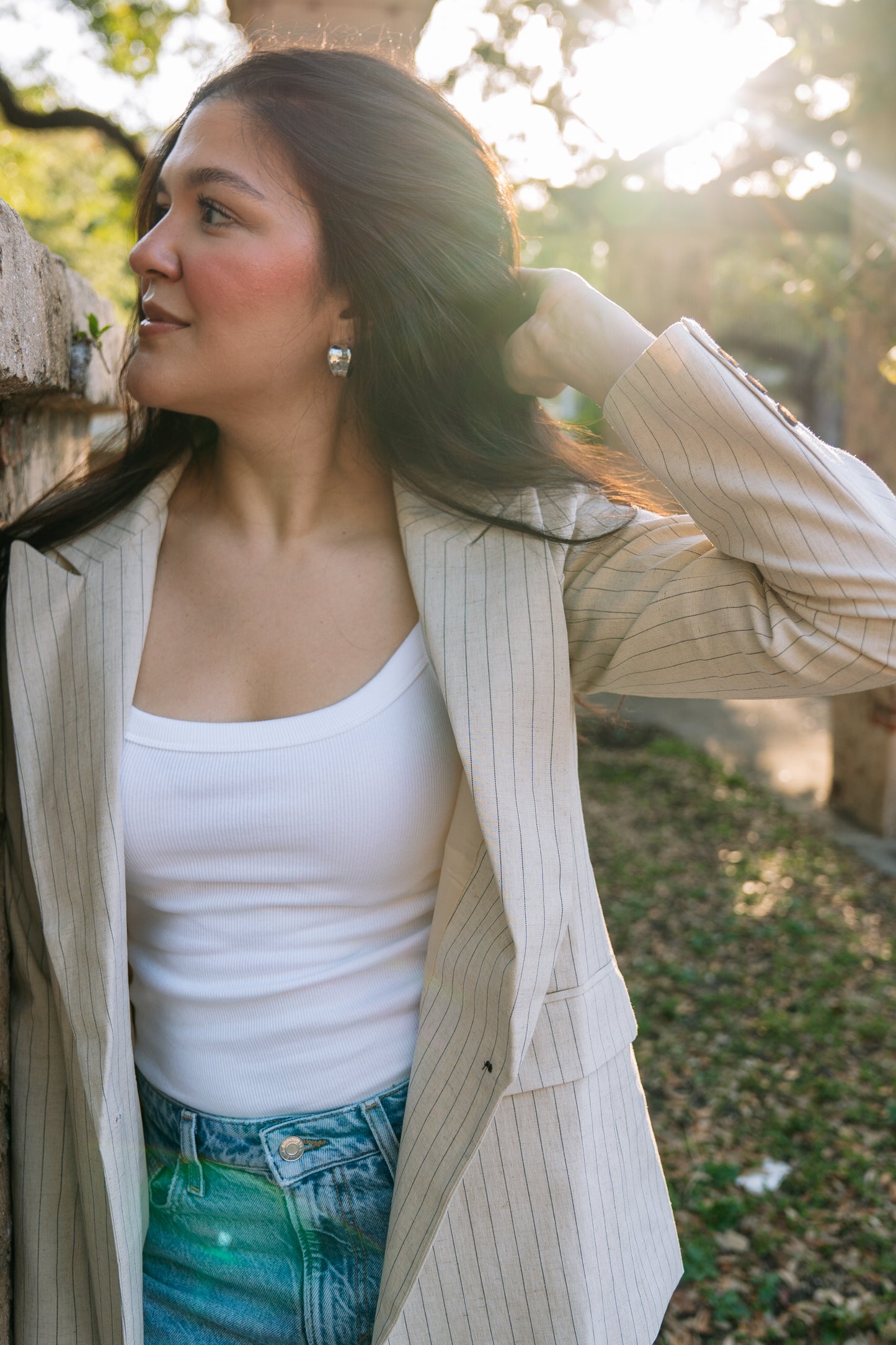 Linen Stripe Blazer
