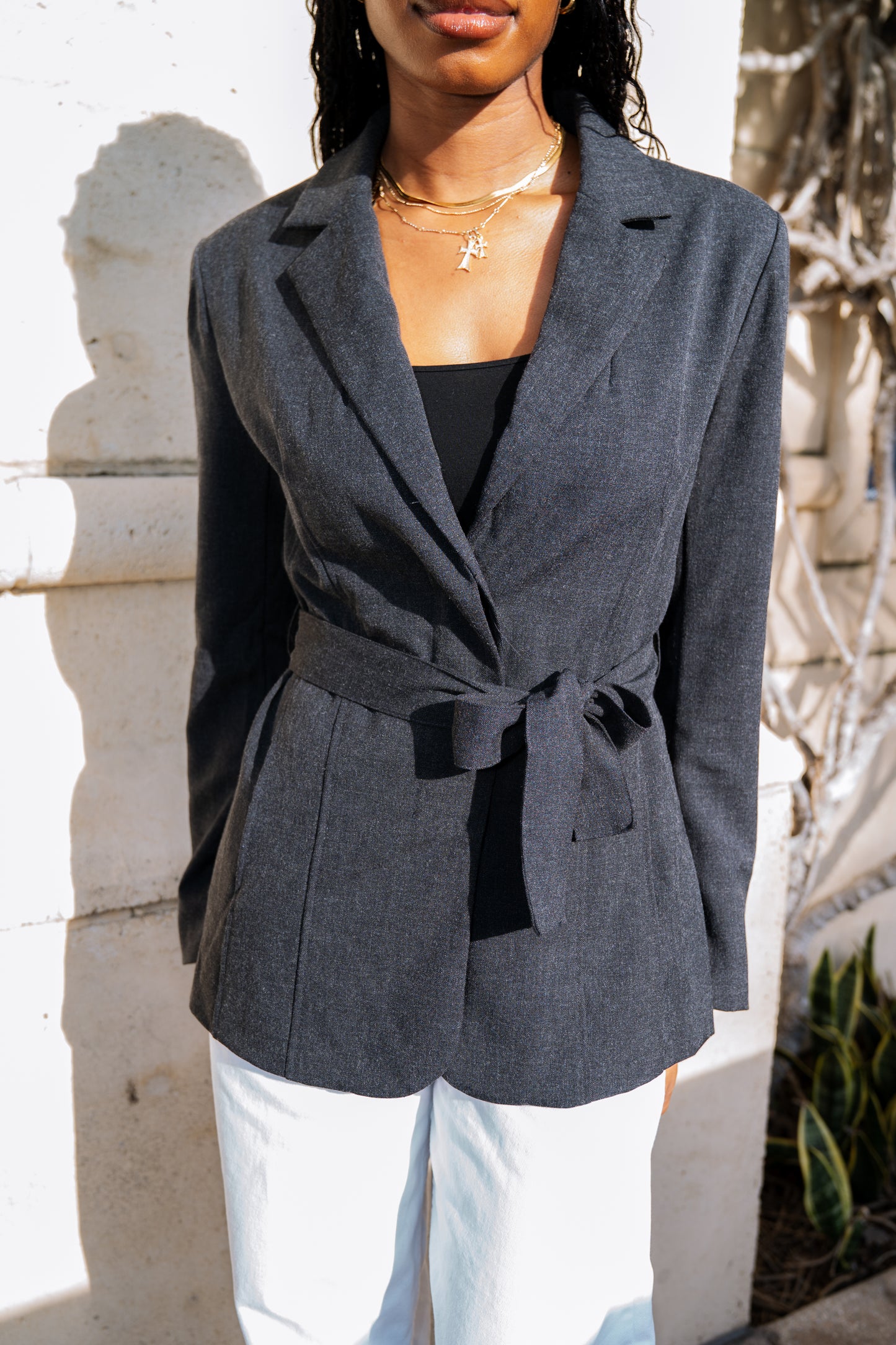 Slate Tie Blazer
