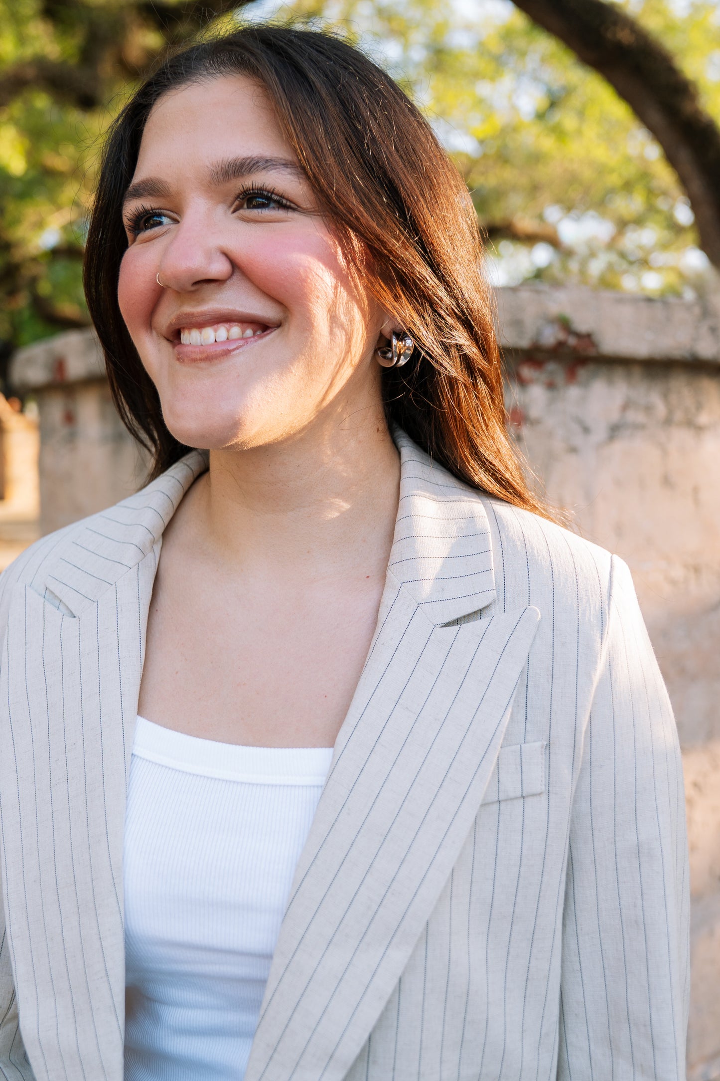 Linen Stripe Blazer