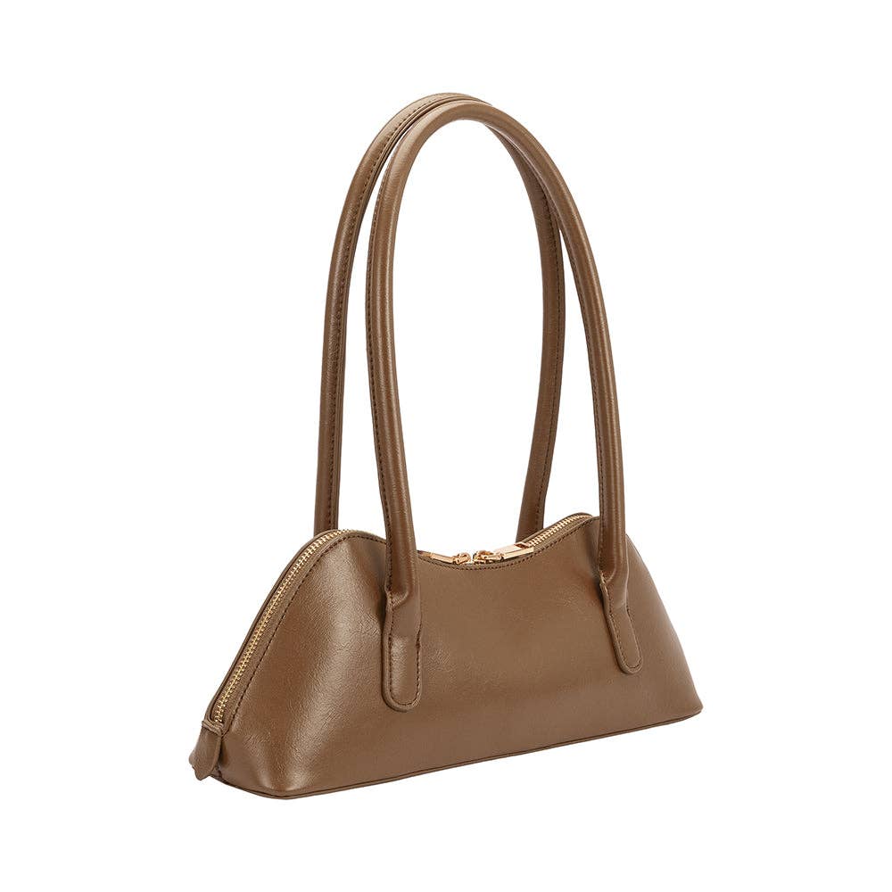 Mocha Recycled Vegan Shoulder Bag