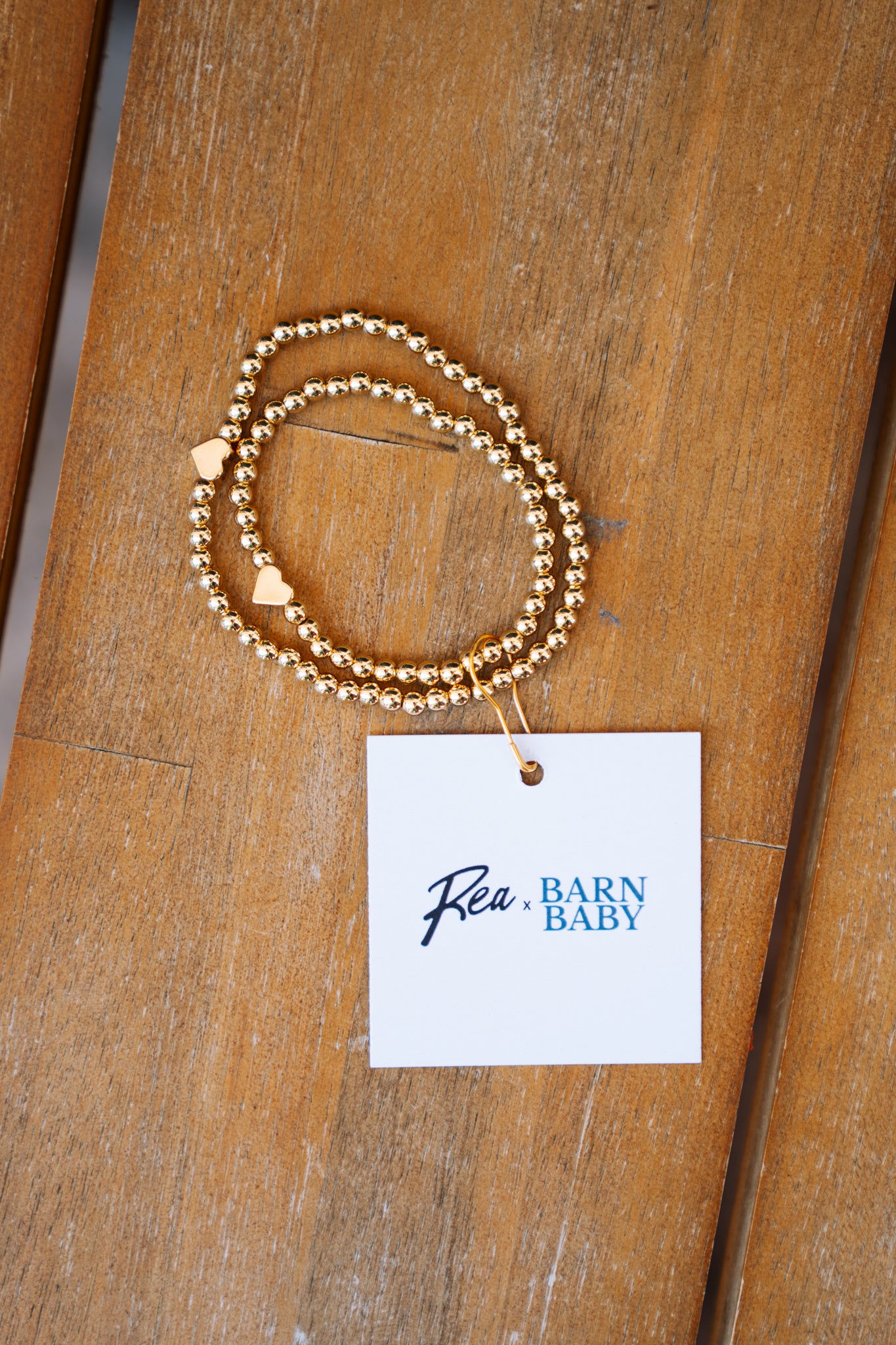 Gold Heart Matching Bracelets